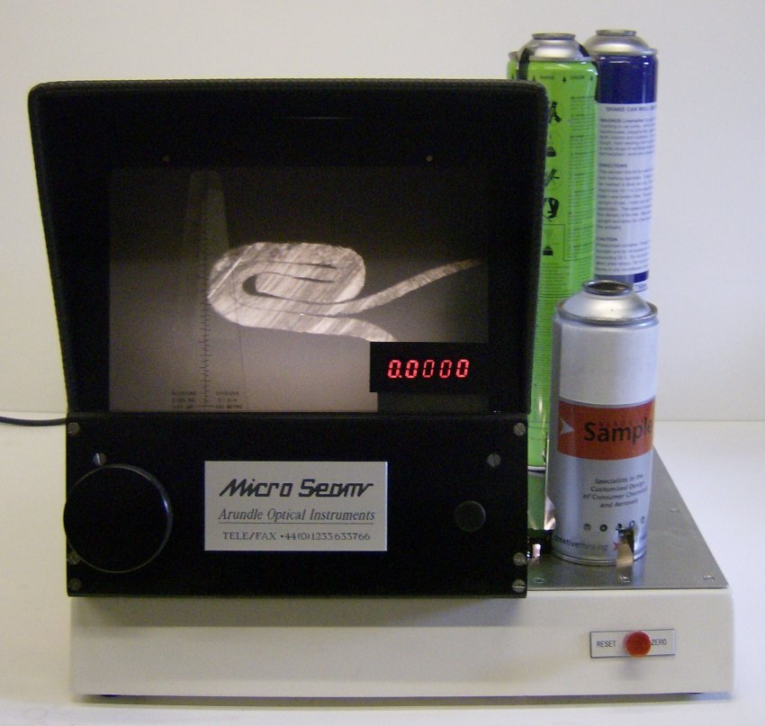 Microseam Visual Seam Gauge for Aerosol Cans